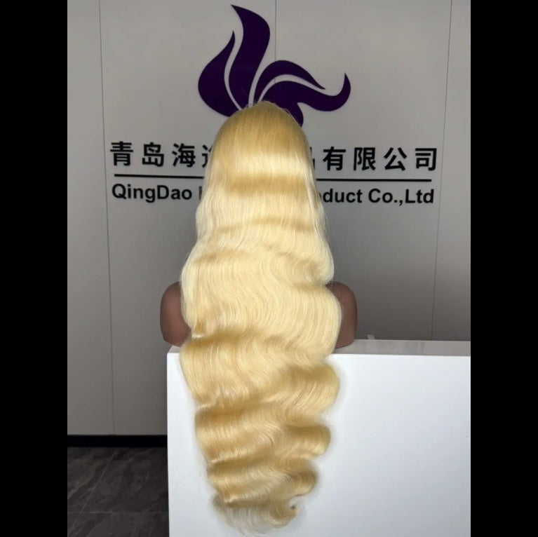 Blonde 30 Inch HD 13x4 Body Wave Lace Wig Raw Black Female Human Hair