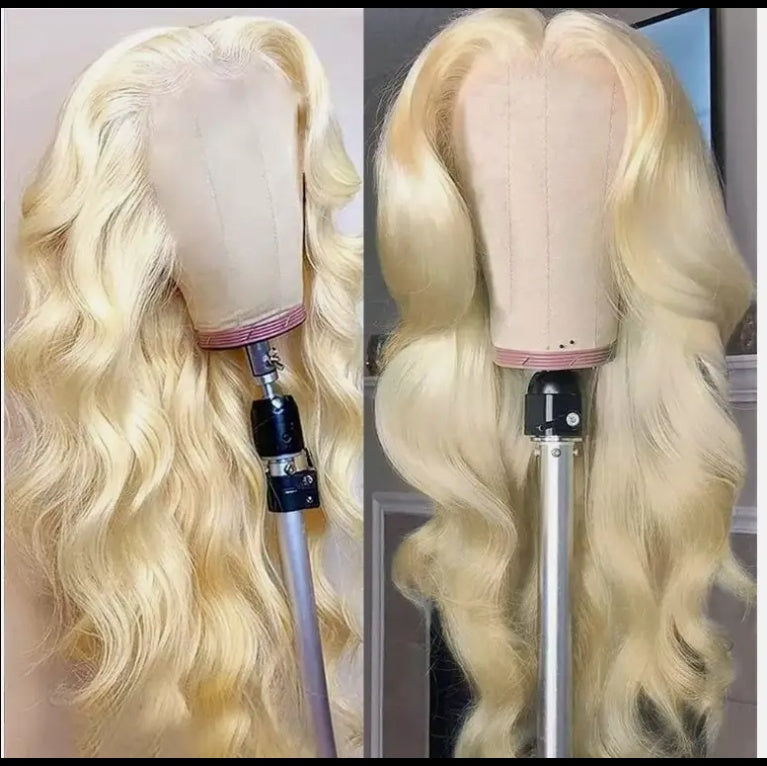 Blonde 30 Inch HD 13x4 Body Wave Lace Wig Raw Black Female Human Hair