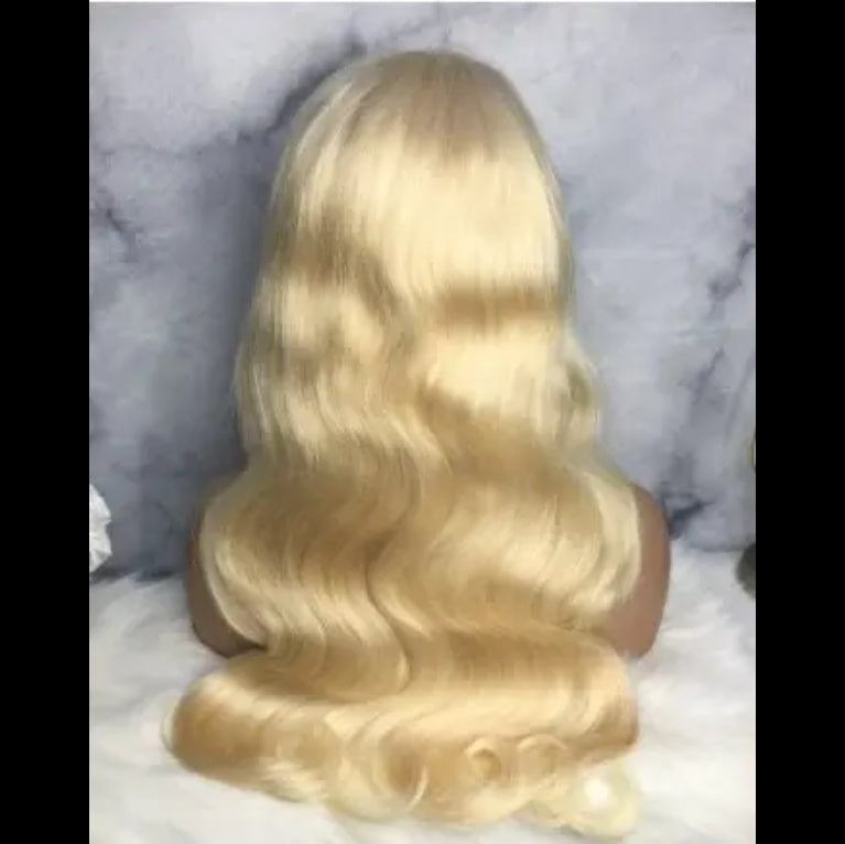 Blonde 30 Inch HD 13x4 Body Wave Lace Wig Raw Black Female Human Hair