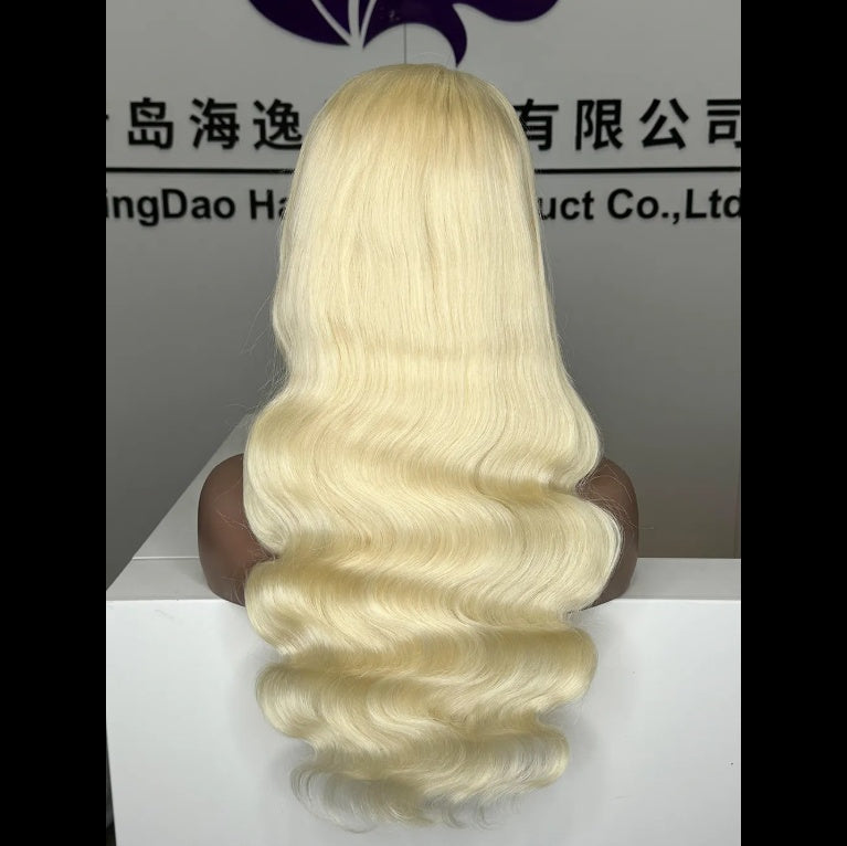 Blonde 30 Inch HD 13x4 Body Wave Lace Wig Raw Black Female Human Hair